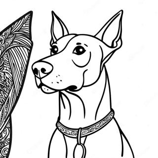 Doberman Coloring Page | Doberman 塗色頁