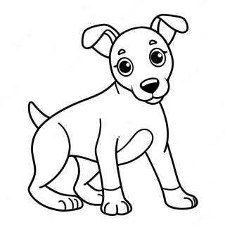 Playful Doberman Puppy Coloring Page | Doberman 塗色頁