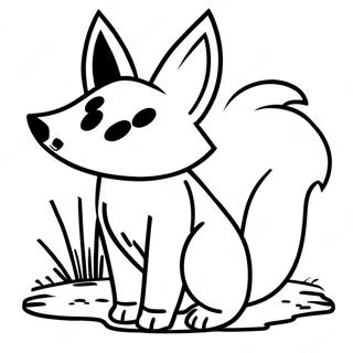 Minecraft Fox Coloring Page | Minecraft Fox 塗色頁
