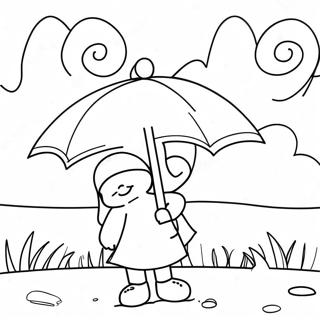 April Showers Coloring Page | April Showers 塗色頁