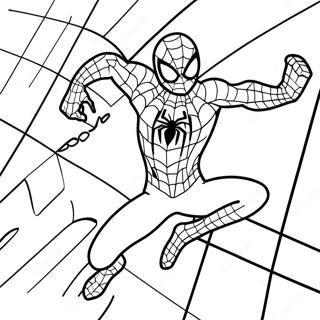 Spiderman in Action Roblox Coloring Page | Spiderman Roblox 塗色頁