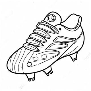 Colorful Soccer Shoe with Stripes Coloring Page | Soccer Shoe 塗色頁