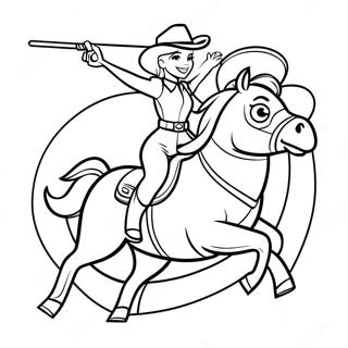Jessie Riding Bullseye Coloring Page | Jessie Toy Story 塗色頁