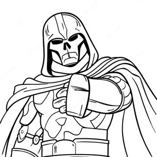 Dr Doom in Battle Coloring Page | Dr Doom 塗色頁