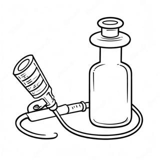 Colorful Stethoscope and Syringe Coloring Page | Doctor Tools 塗色頁