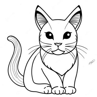 Siamese Cat Coloring Page | Siamese Cat 塗色頁