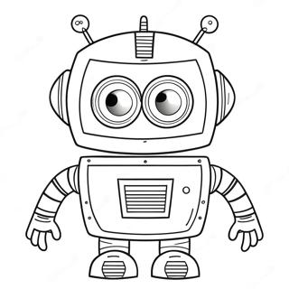 Friendly Rob the Robot Coloring Page | Rob the Robot 塗色頁