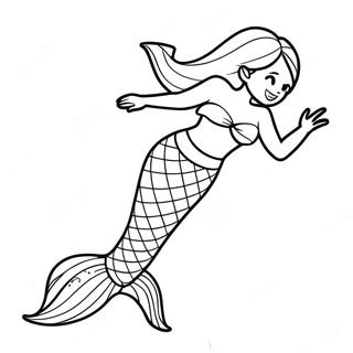 Colorful Mermaid Tail Coloring Page | Mermaid Tail 塗色頁