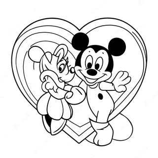 Disney Valentines Coloring Page | Disney Valentines 塗色頁