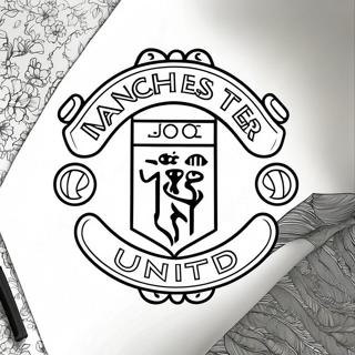 Manchester United Logo Coloring Page | Manchester United 塗色頁