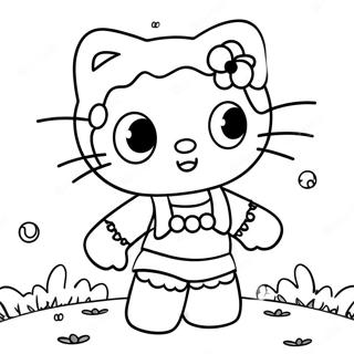 Hello Kitty Zombie Coloring Page | Hello Kitty Zombie 塗色頁