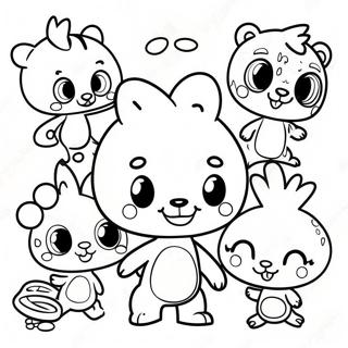 Cute Happy Tree Friends Characters Coloring Page | Happy Tree Friends 塗色頁