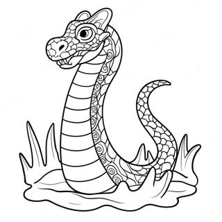 Sea Serpent Coloring Page | Sea Serpent 塗色頁
