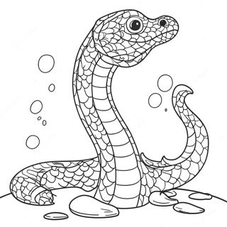 Majestic Sea Serpent Coloring Page | Sea Serpent 塗色頁