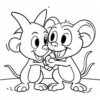 Pinky and the Brain in a Silly Situation Coloring Page | Pinky and the Brain 塗色頁