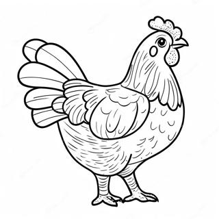 Chicken Coloring Page | Chicken for Adults 塗色頁