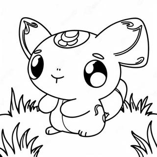 Cute Grass Type Pokemon Coloring Page | Grass Type Pokemon 塗色頁
