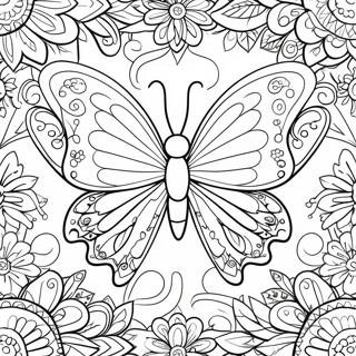 Symmetrical Butterfly Coloring Page | Symmetrical 塗色頁
