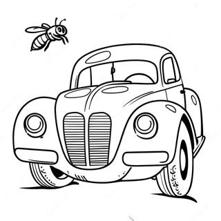 Bumblebee Car Coloring Page | Bumblebee Car 塗色頁