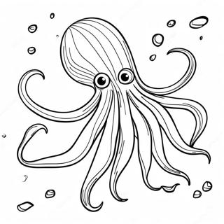 Giant Squid Coloring Page | Giant Squid 塗色頁