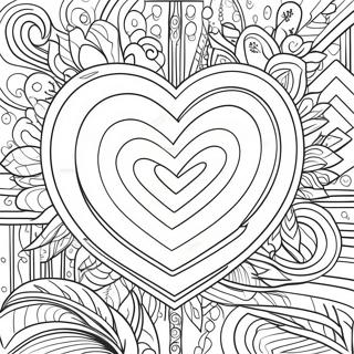 Rose Heart Adult Coloring Page | Rose Heart for Adults 塗色頁