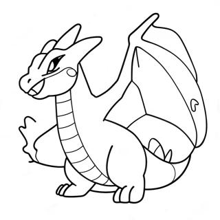 Charizard Flying Coloring Page | Mega Pokemon 塗色頁