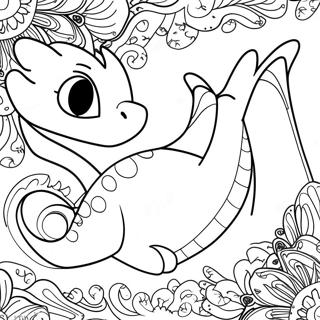 Female Light Fury with Sparkling Scales Coloring Page | Female Light Fury 塗色頁