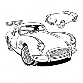 Vintage Sports Car Coloring Page | Car for Adults 塗色頁