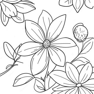 Delicate Orange Blossom Coloring Page | Orange Blossom 塗色頁