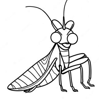 Praying Mantis Coloring Page | Praying Mantis 塗色頁