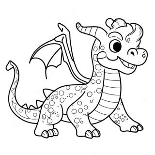 Christmas Dragon Coloring Page | Christmas Dragon 塗色頁