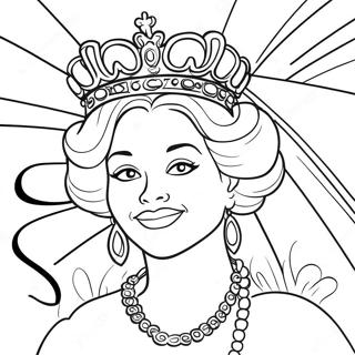 Stylish Queen Graffiti Coloring Page