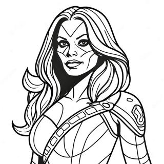 Gamora Coloring Page | Gamora 塗色頁