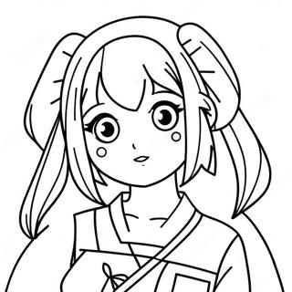 Anime Girl Coloring Page