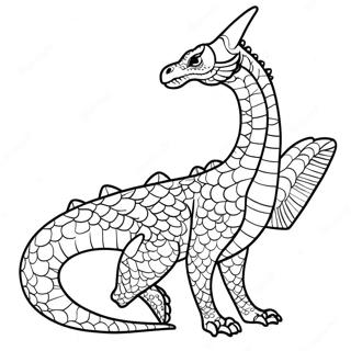 Majestic SandWing Dragon Coloring Page | SandWing Dragon 塗色頁