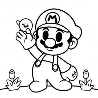 Mario Valentine's Day Coloring Page | Mario Valentines 塗色頁