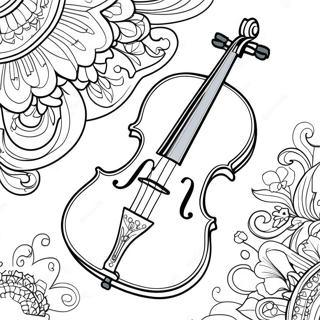 Violin Coloring Page