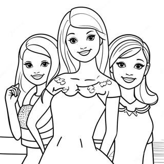 Barbie Skipper with Friends Coloring Page | Barbie Skipper 塗色頁