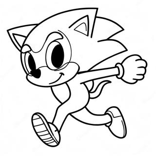 Sonic the Hedgehog Running Fast Coloring Page | Sonic Boom 塗色頁