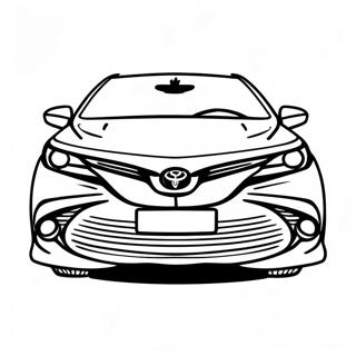 Toyota Camry Front View Coloring Page | Toyota Camry 塗色頁