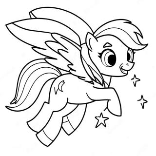 Rainbow Dash Flying Coloring Page | MLP 塗色頁