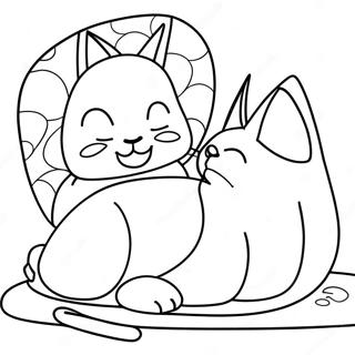 Catnap Coloring Page | Catnap 塗色頁