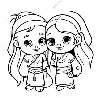 Raya and Sisu Friendship Coloring Page | Raya 塗色頁
