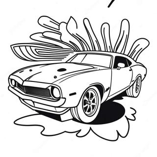 Fast and Furious Muscle Car Coloring Page | Fast and Furious Muscle Car 塗色頁