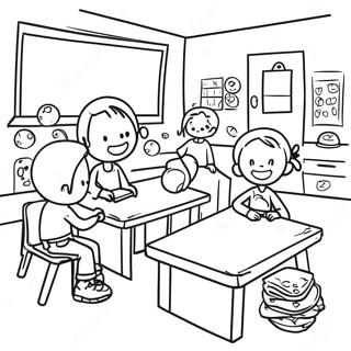 Fun Second Grade Classroom Coloring Page | Second Grade 塗色頁