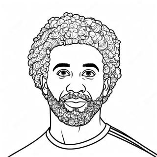 Mo Salah Coloring Page | Mo Salah 塗色頁
