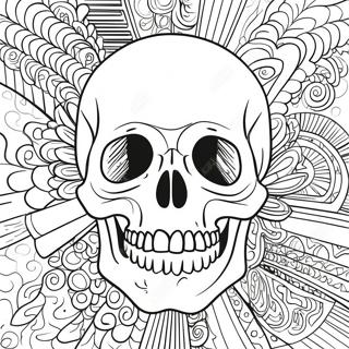 Realistic Human Skull Coloring Page | Skull Anatomy 塗色頁