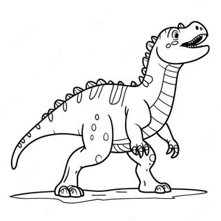 Carnotaurus Roaring Coloring Page | Carnotaurus 塗色頁