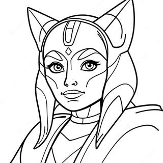 Ahsoka Tano Coloring Page | Ahsoka 塗色頁