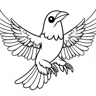 Raven with Mysterious Wings Coloring Page | Fortnite Raven 塗色頁